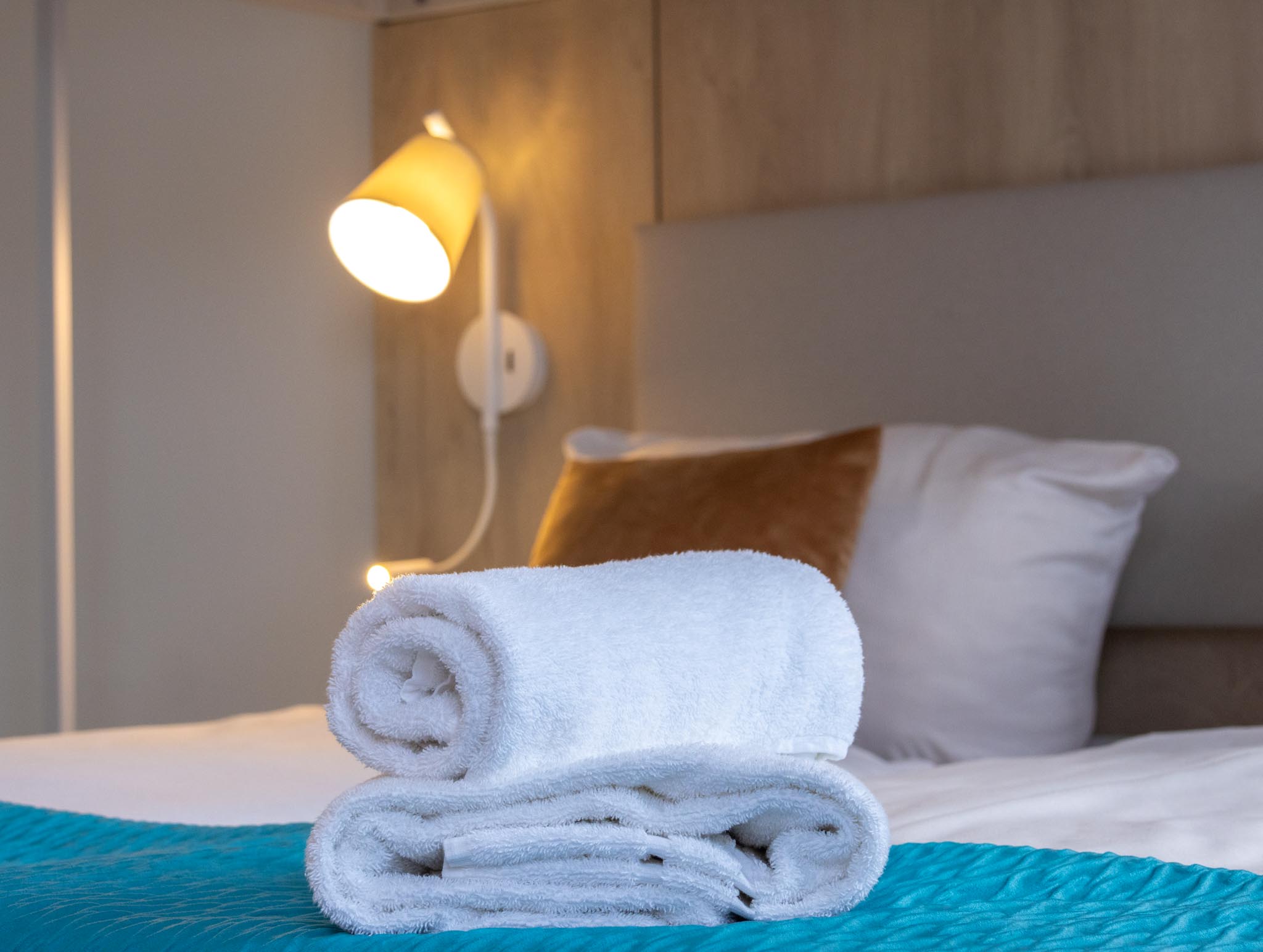 Kapitänszimmer – Handtücher im FairSchlafen Boutique Hotel